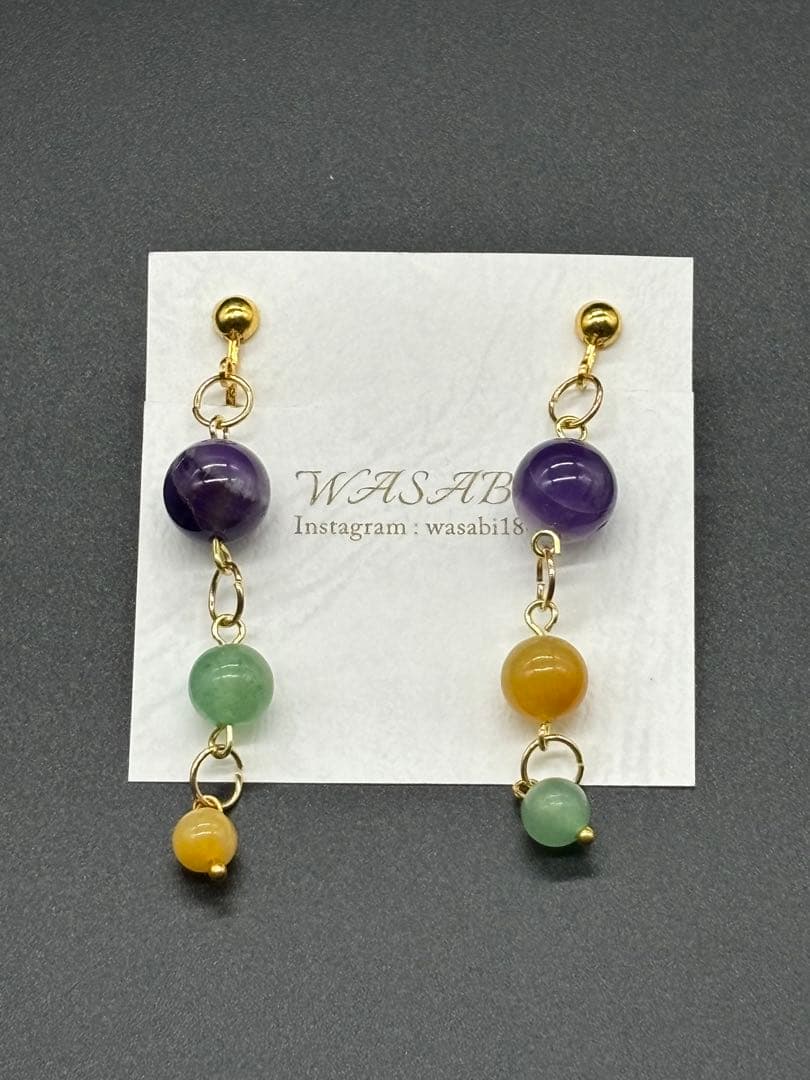 ハンドメイド ネックレスとイヤリングセット