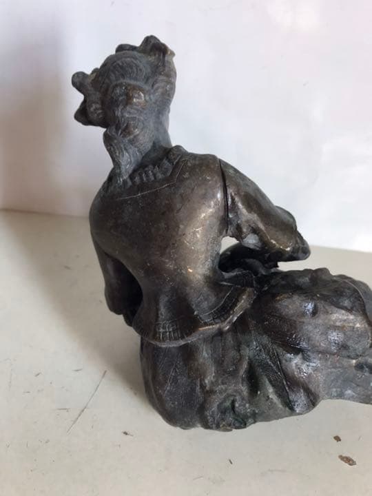 工藝品，真鍮製，極細工，重900克。