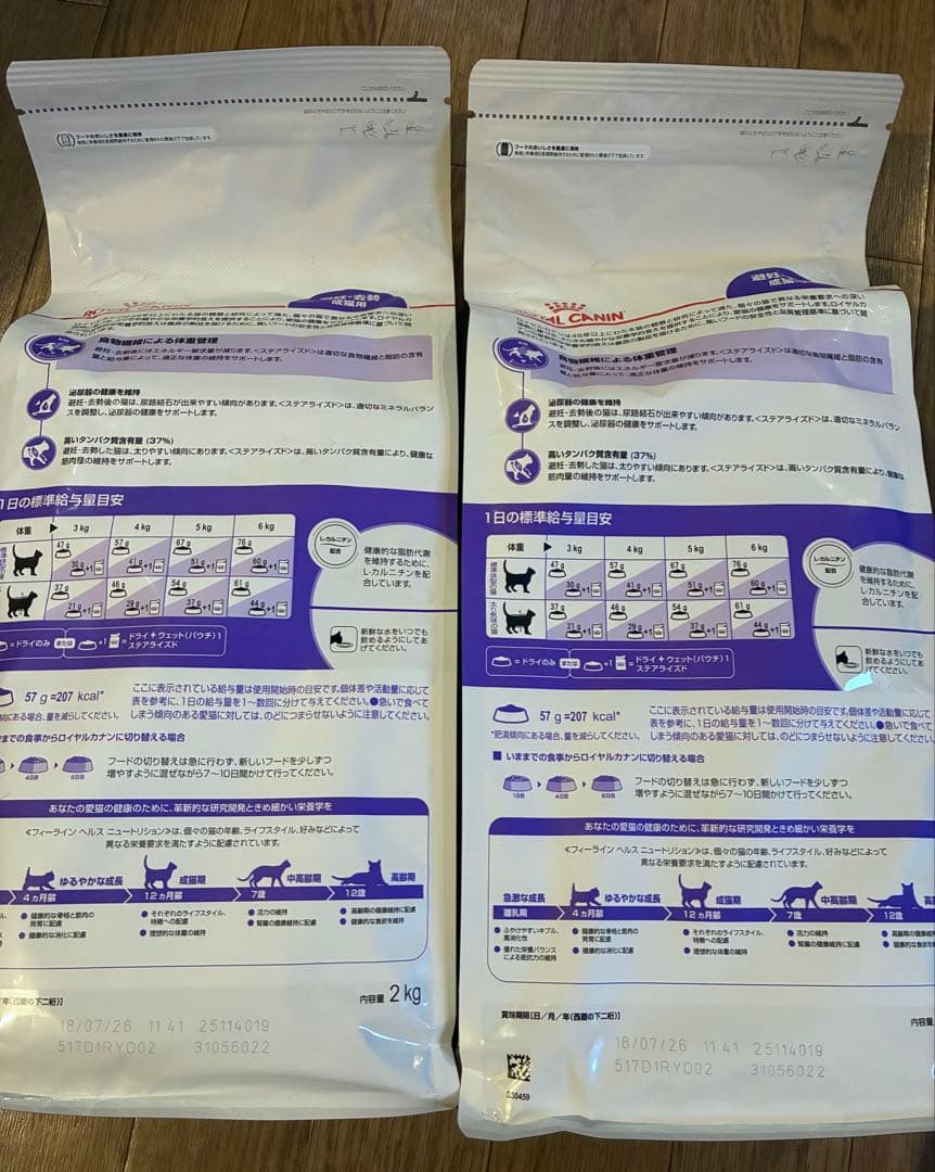  CANIN 避妊・去勢猫用 ドライフード／ステアライズド2kg 2袋