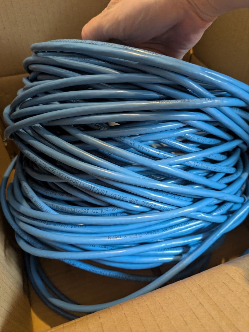 KB-T6A-CB100BL CAT6 LANケーブル 100m 青
