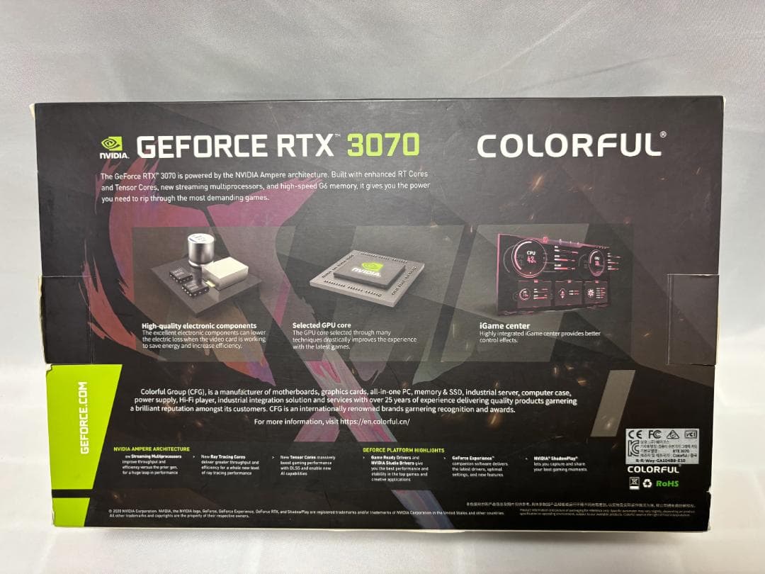 グラフィックボード・グラボ・ビデオカード COLORFUL GeForce RTX 3070 8GB