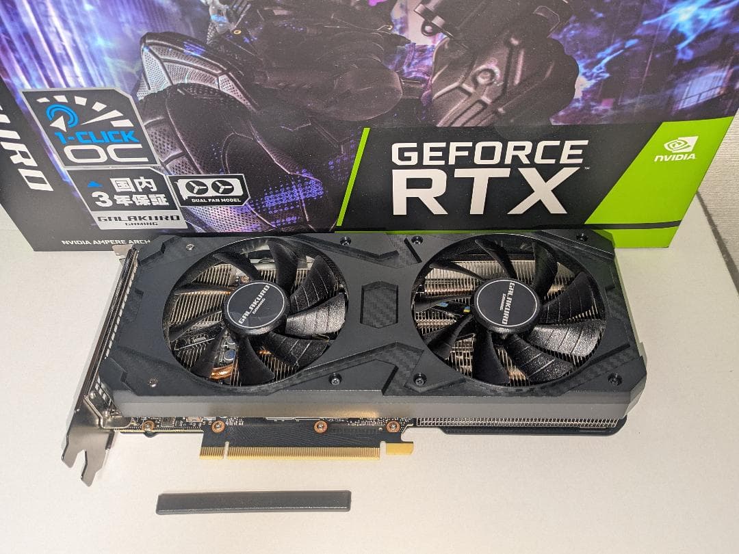 【美品・箱完備】GALAKURO RTX 3060 12GB（黒）GeForce