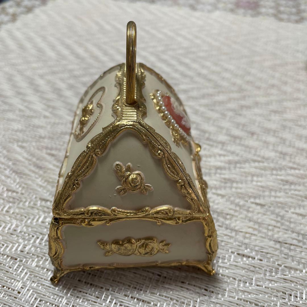 ミニジュエリーケース】 宝石箱 (カメオ)ホワイト ジュエリーボックス