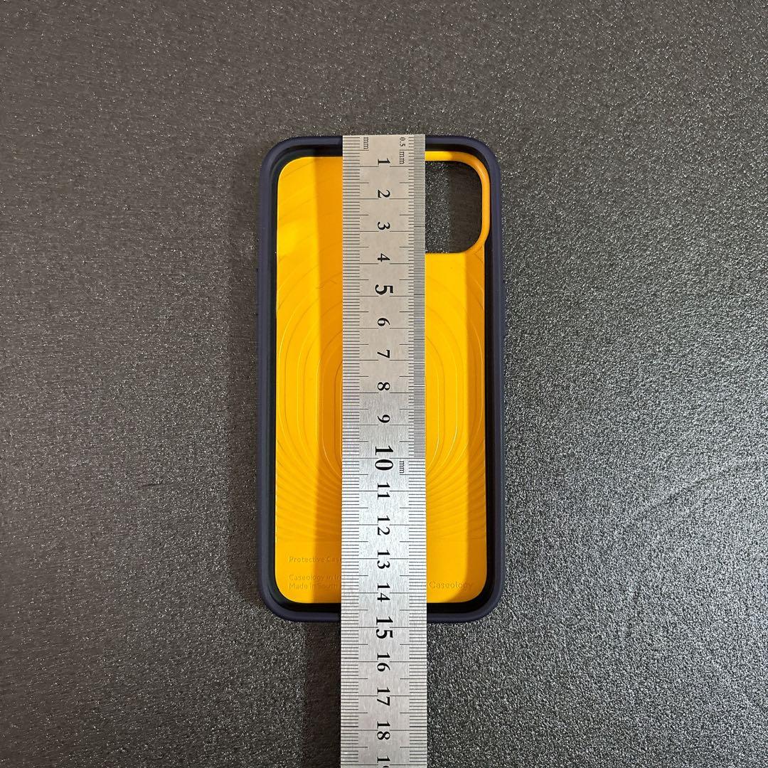 Caselogy iPhone 14用ソフトケース ネイビー/イエロー