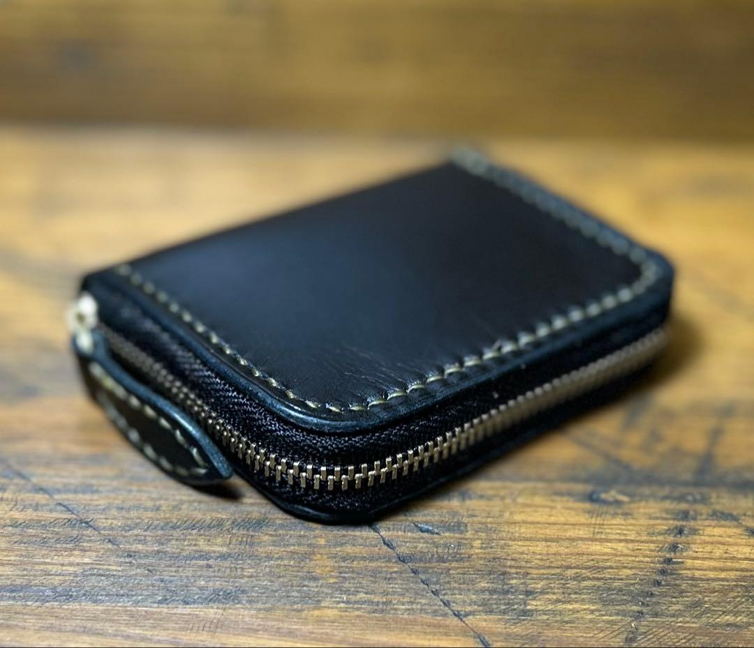 マネークリップ&ケース　札バサミ　小銭入れ　本革　革財布　ハンドメイド