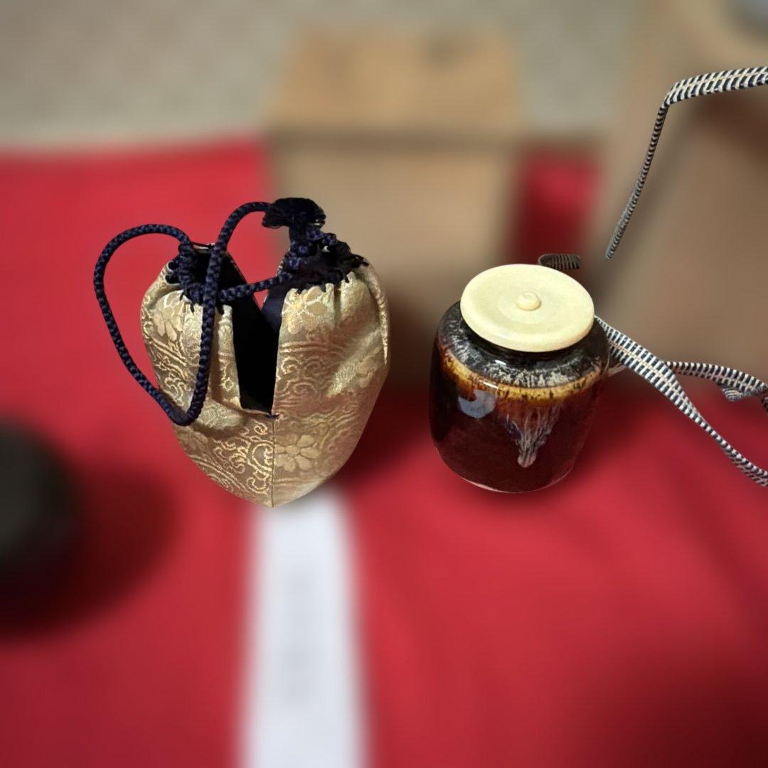 茶道具　茶入　九谷棗　角福