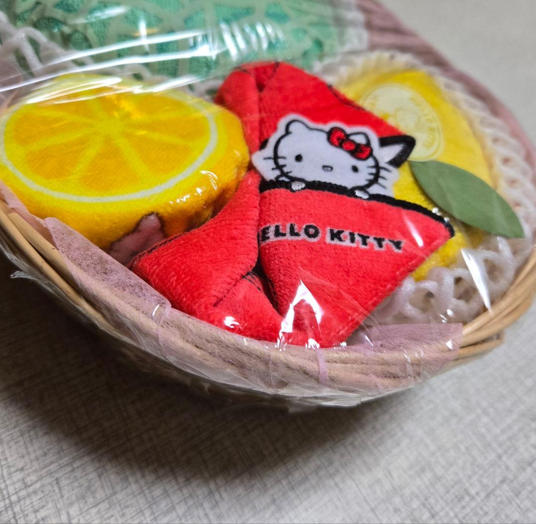 【新品】タオルセットHELLO KITTY　ハローキティ　果物フルーツバスケット