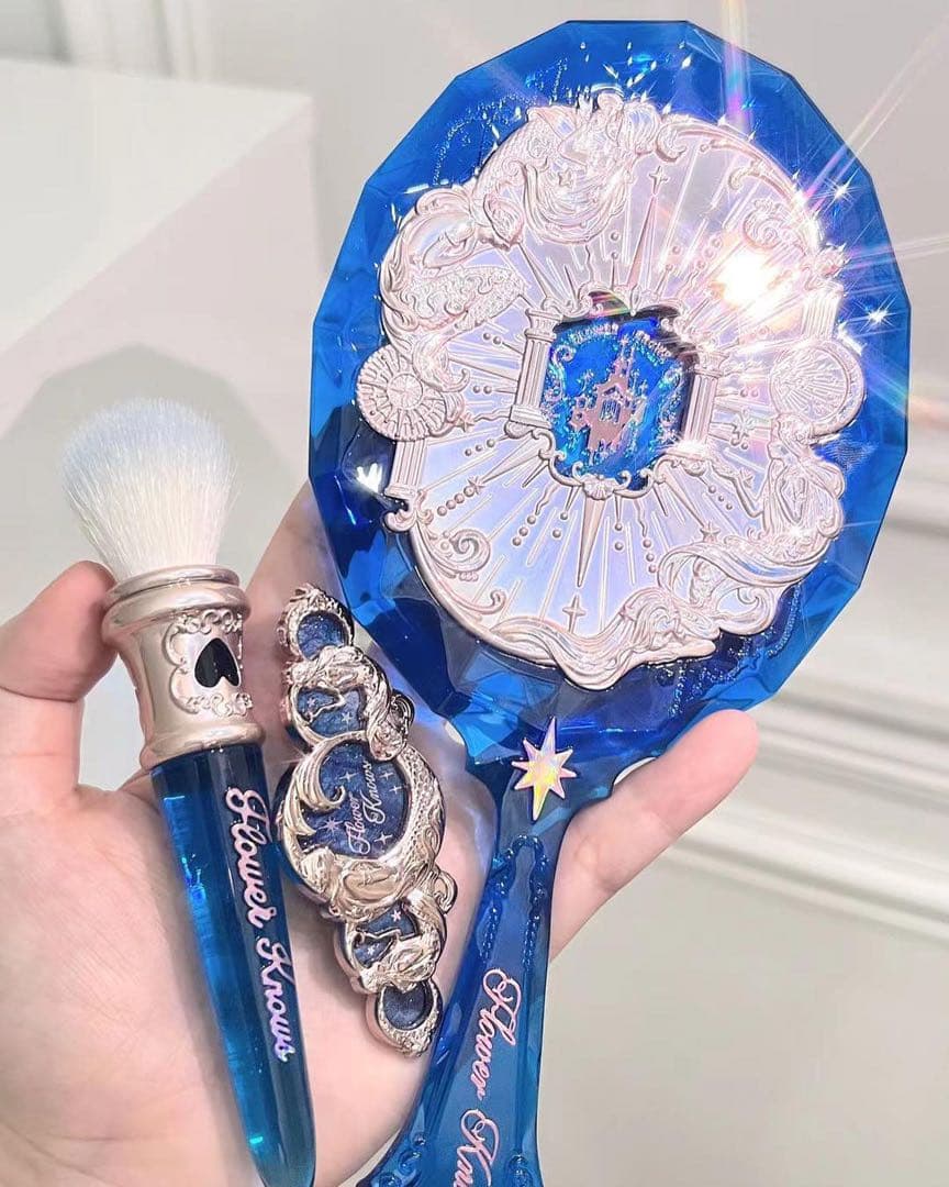 【新品7点セット】フラワーノーズ　月光人魚　ハンドミラー＆ヘアクリップ＆シュシュ