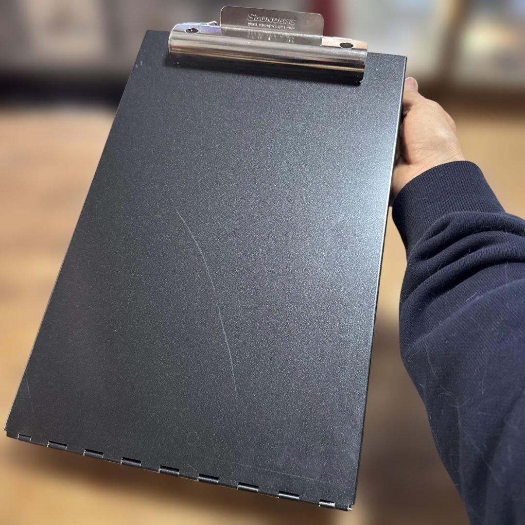 SAUNDERS サンダース クリップボード 収納付 アルミ A4 USA製