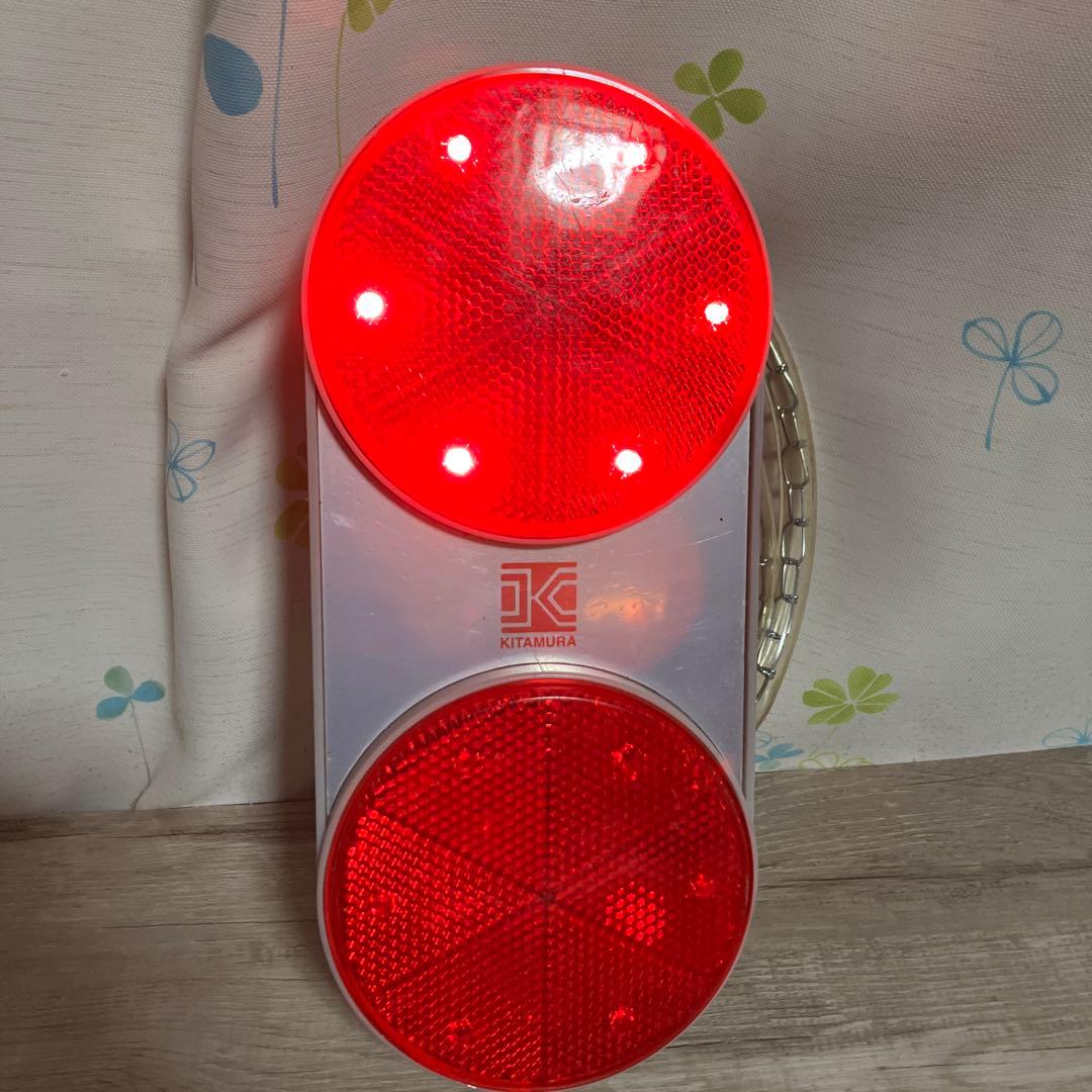 3F 【点灯確認済】キタムラ産業 LED注意灯 ラビットアイ 防犯 工事安全