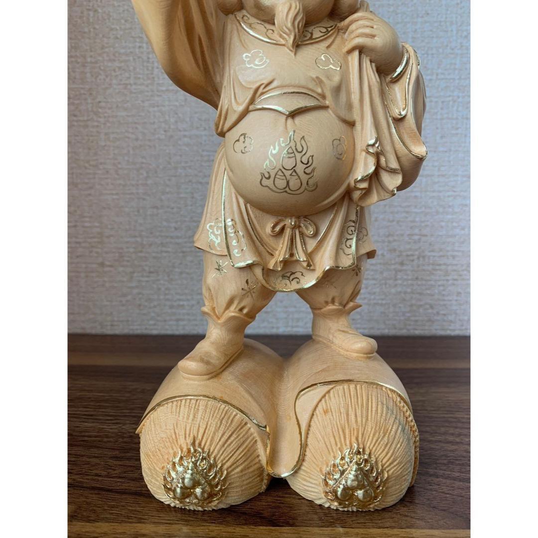 仏像 大黒天像 大黒天像 七福神 商売繁盛 福徳開運 檜木 金箔 木彫 仏具