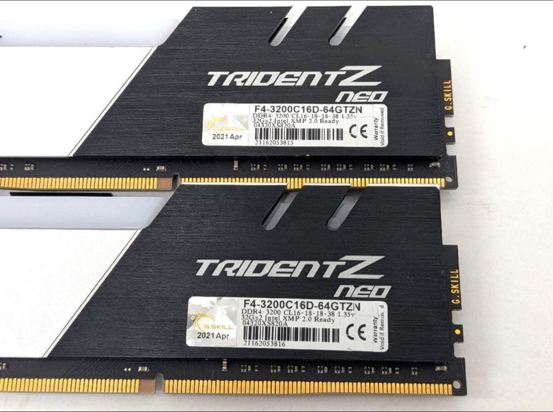 G.SKILL TRIDENT Z NEO 64GB 3200MHz メモリー