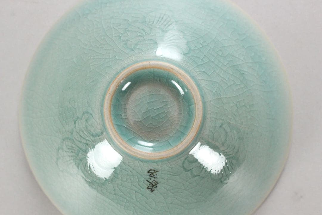 No5695茶碗4点〈象茗 梁金錫／柳楽泰久／佐々木松楽／八雲窯〉箱入　送料無料