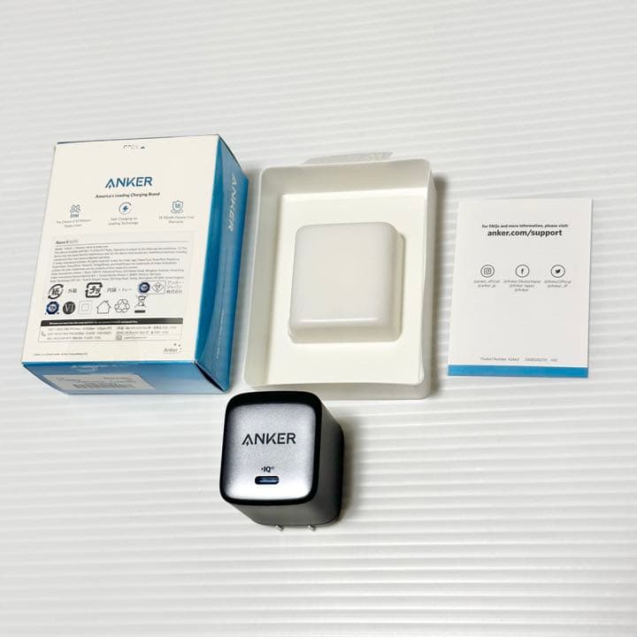 未使用品！ ANKER NANO Ⅱ 65W ブラック グレー 黒 充電器 PD