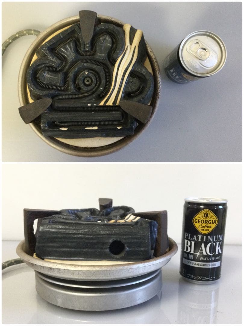 野々田式電熱器 100V 500W 切り替えスイッチ付 点検済 茶道具 L362