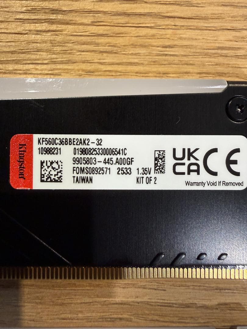 使用4ヶ月Kingston FURY Beast DDR5-6000 32GB