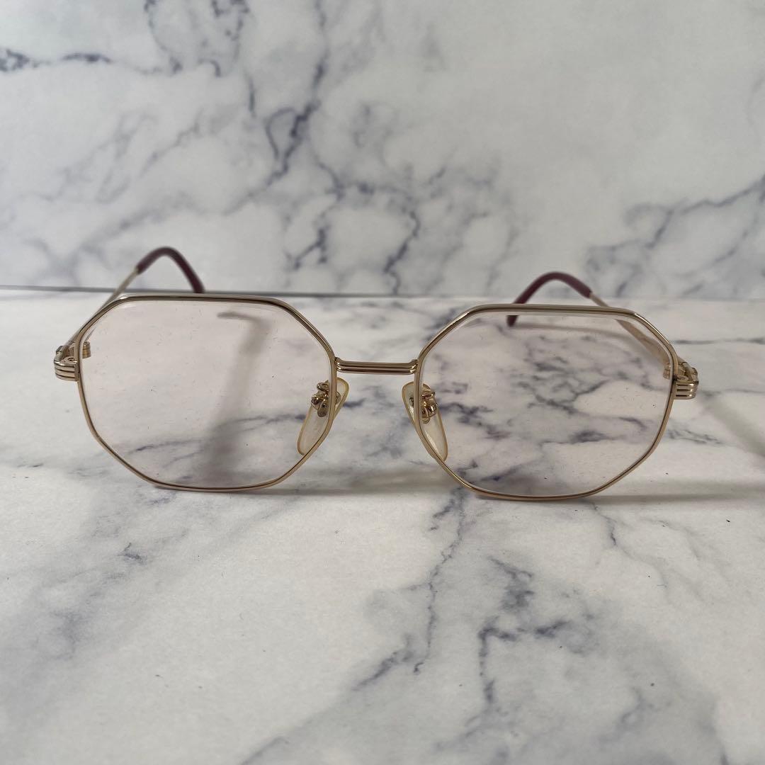 YSL イブサンローラン　眼鏡　めがね　メタルフレーム　ゴールド