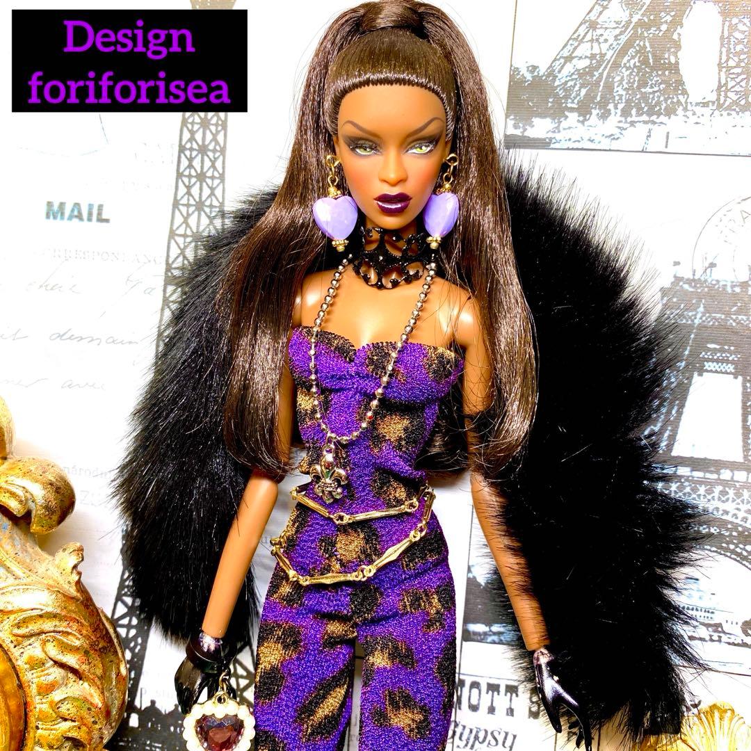 Shiny purple✖︎GOLD leopard all-in-one☆★★