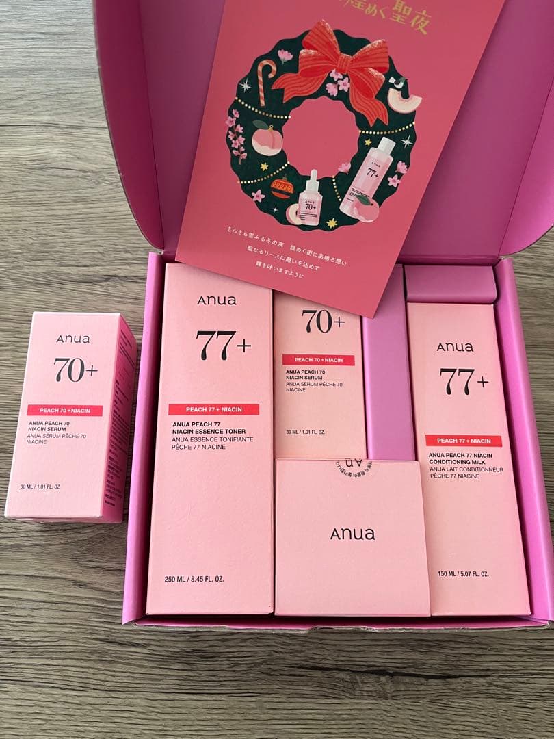 Anua　アヌアの煌めく聖夜　桃セット　新品未使用