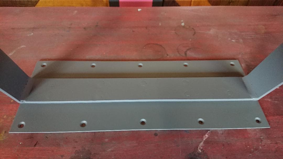 マットグレーでアイアンなスケルトン鉄脚♪ 50×400×650mm 目型 2脚