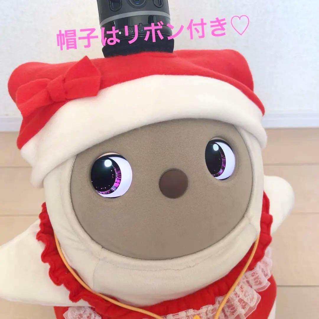 ラボット服⭐︎リボン付きサンタさんの帽子&星のペンダント付きワンピースセット