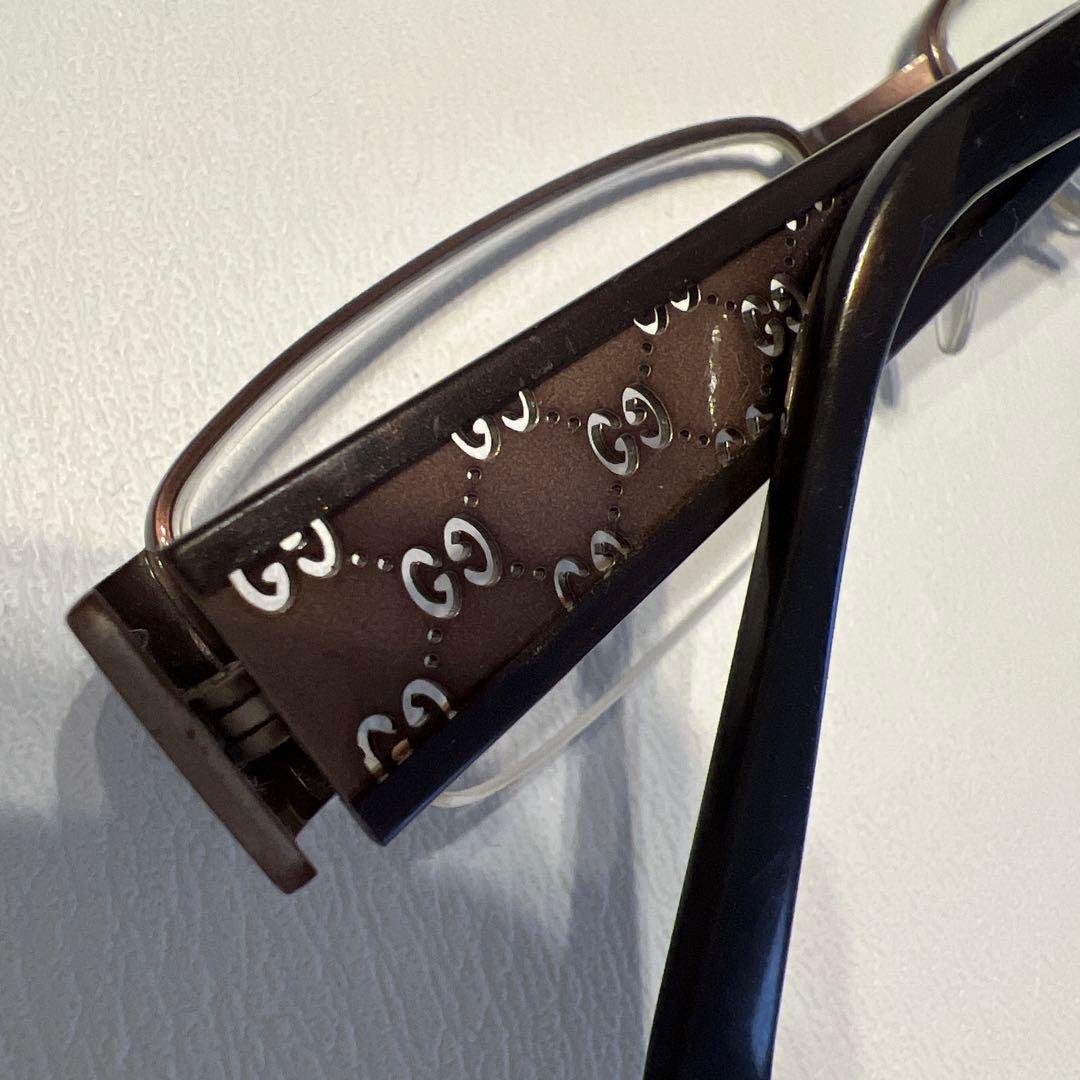 Gucci GGパターン メタルフレーム メガネ