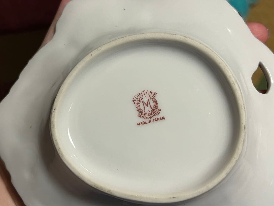 オールドノリタケ　メイプルリーフ印　陶磁器皿 レモン装飾