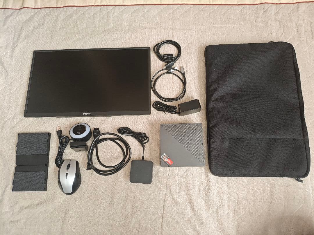 ミニPC SkyBarium MN58U 18.5インチモバイルモニター付