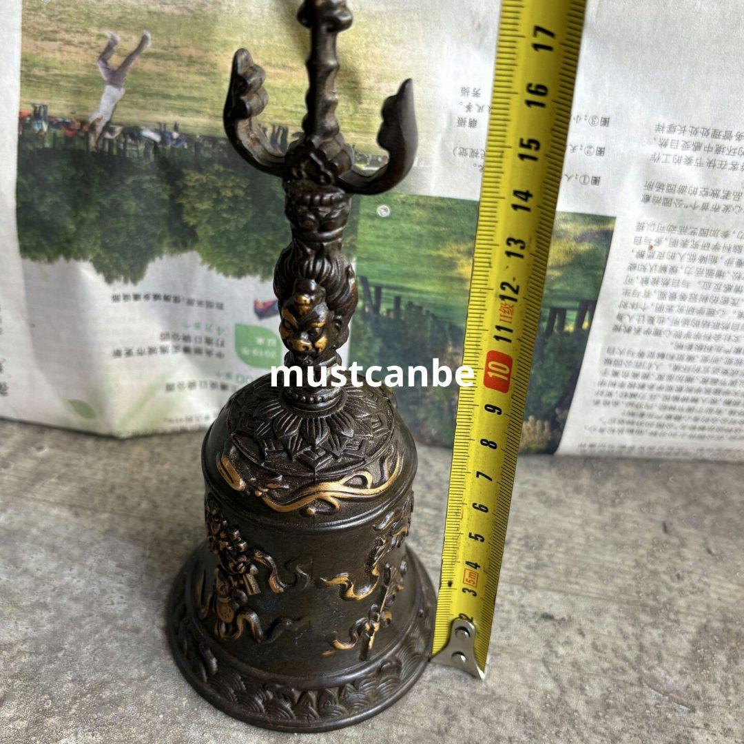 仏教法器 三清手揺鈴 法鈴 道鈴 金属工芸品