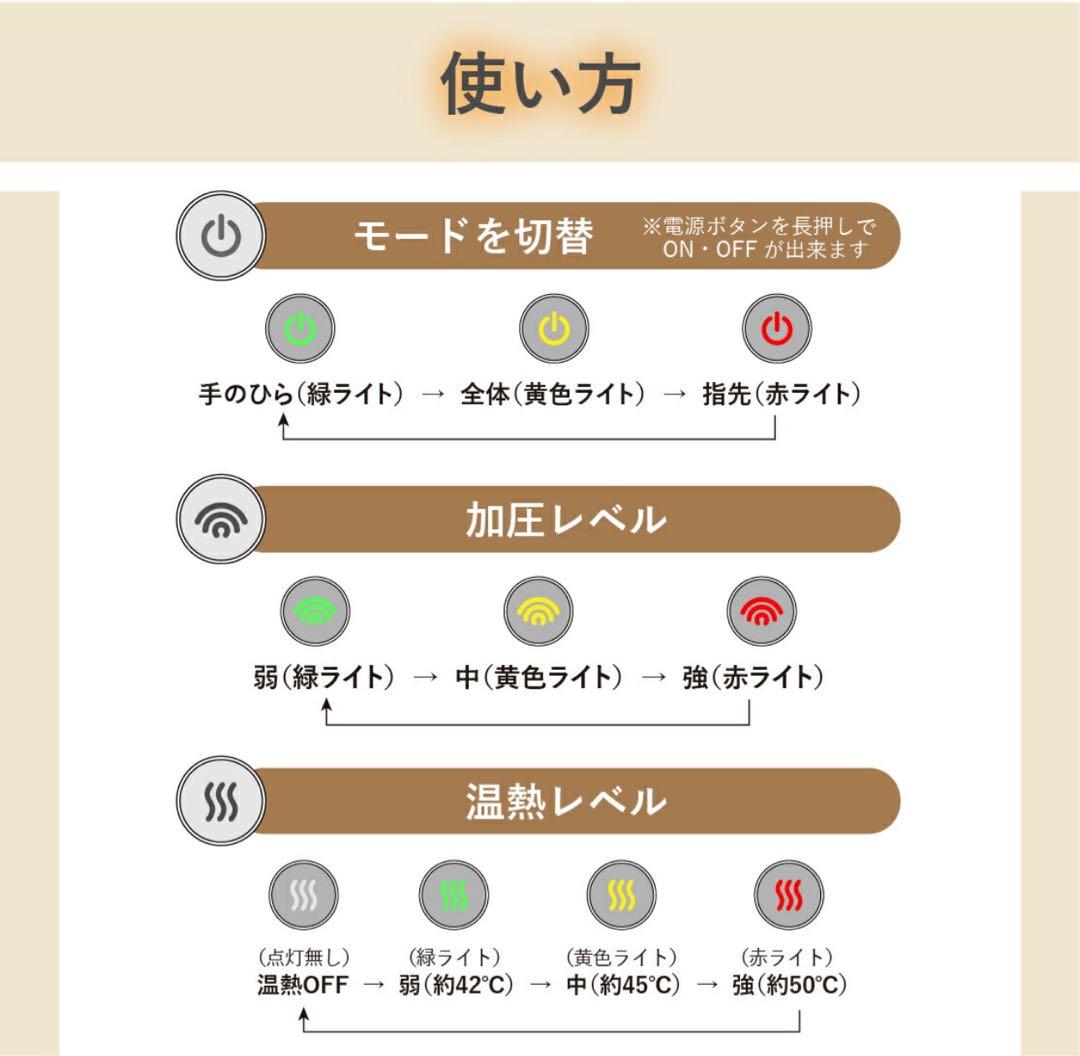あったか ハンドキュア 温熱 加圧 ハンドケア ハンドマッサージャー
