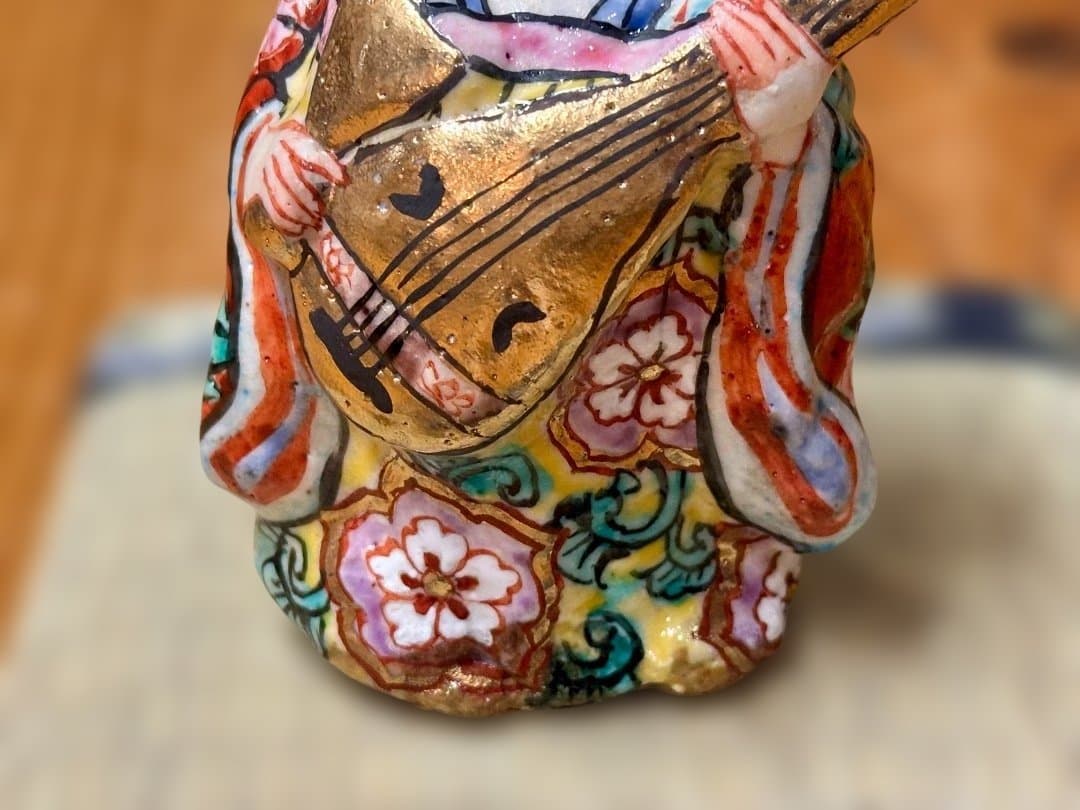 新品　和田一人作　弁天様　七福神　置物　畳表札付き　縁起物　陶器　プレゼント
