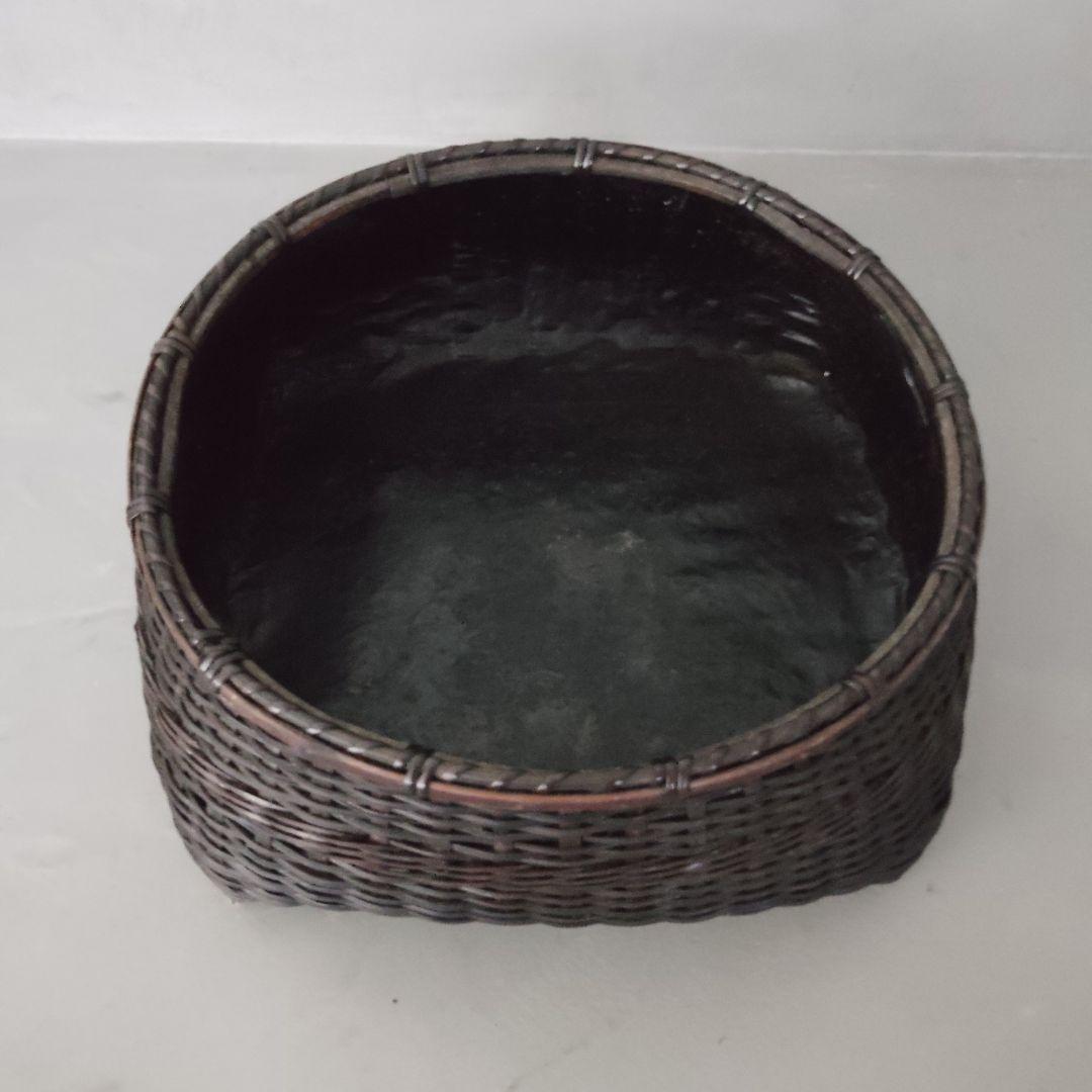 茶道具 炭斗 千鳥炭取 風炉用 籠 茶の湯 茶道道具 お茶道具 茶事 点前 在銘