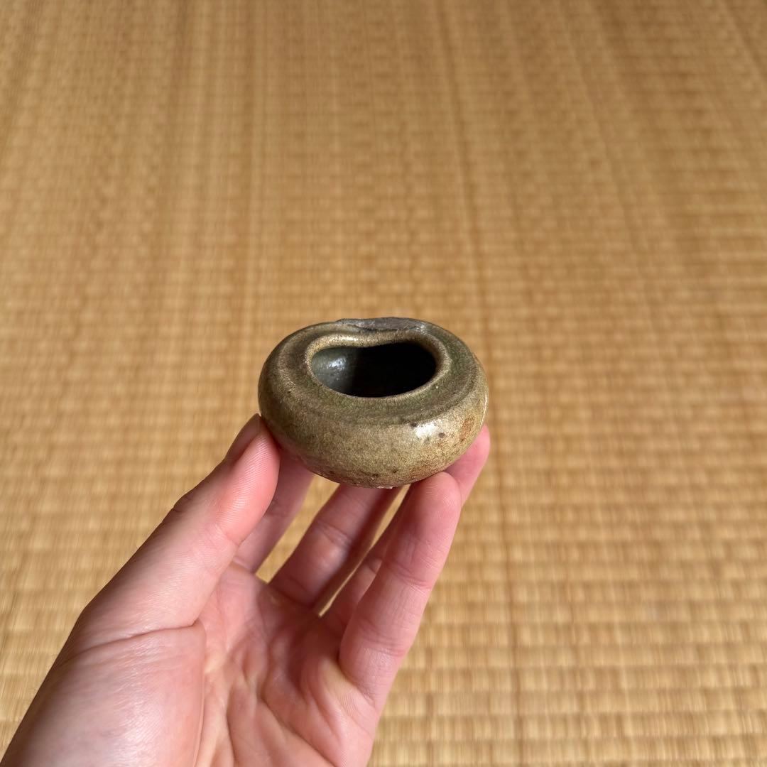 古瀬戸 灰釉 小壷 花器 室町時代 山茶碗 古常滑 美濃 志野 古美術 骨董