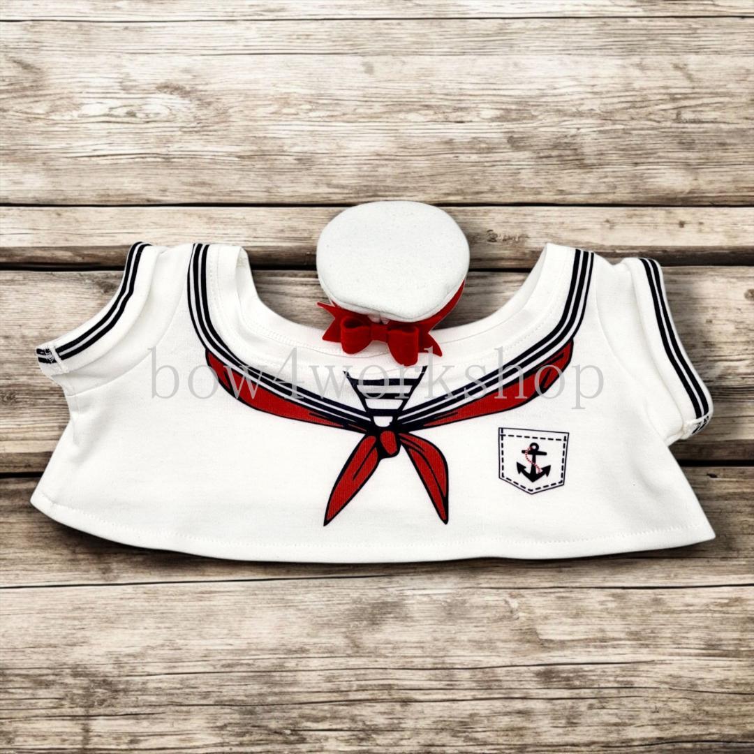ラボット LOVOT ラボットの服ハンドメイド セーラープリントセット（レッド）