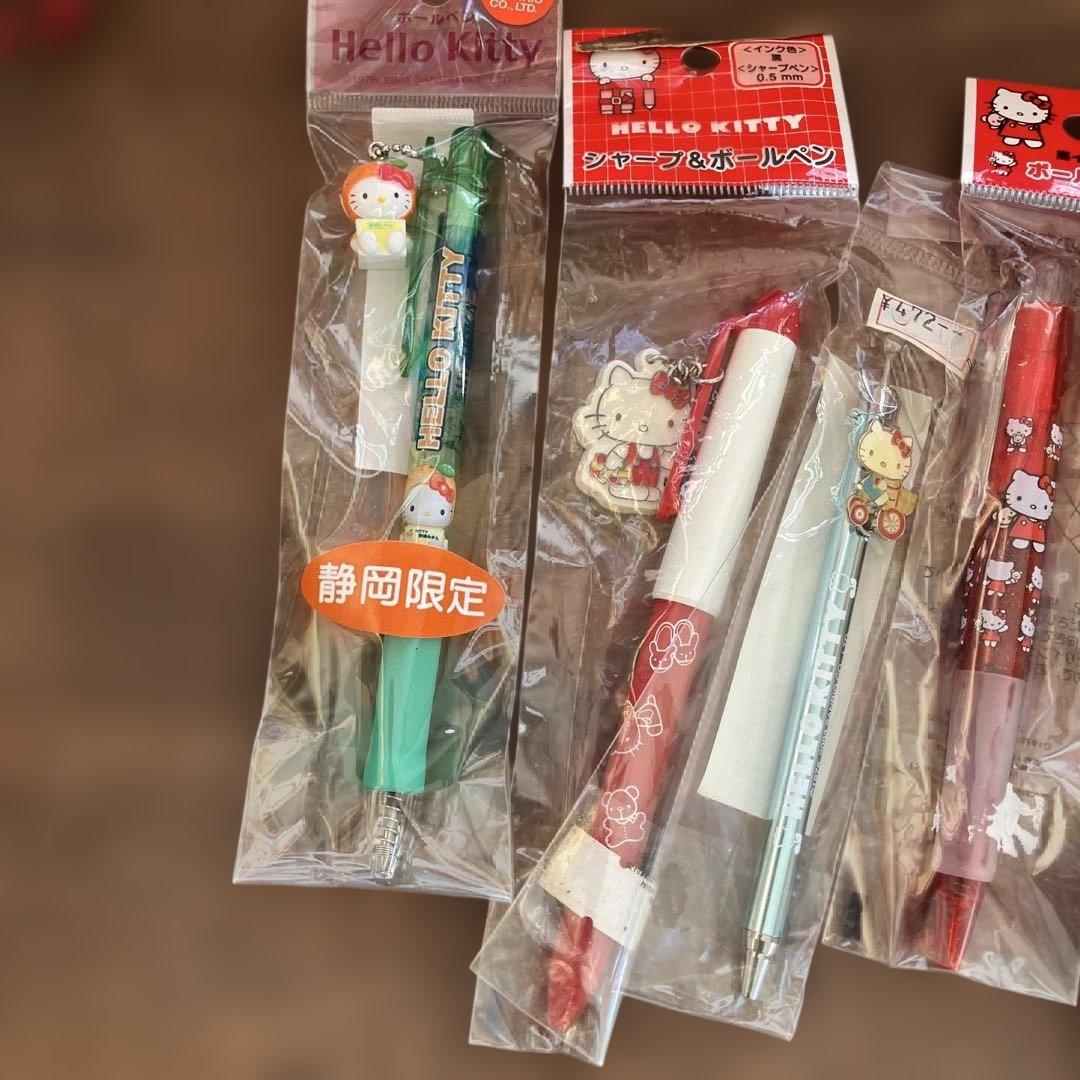平成　チャーム付き　ハローキティ ボールペン 6本セット　2000年代