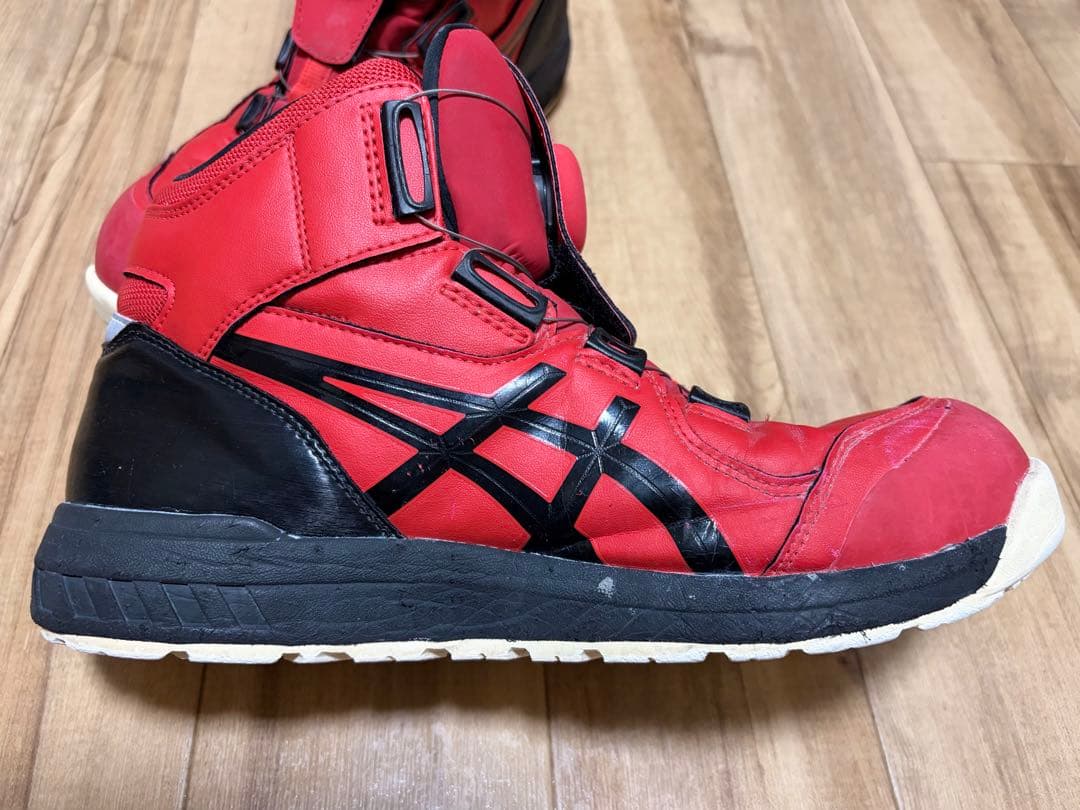 ASICS BOA安全靴 JSAA A 赤