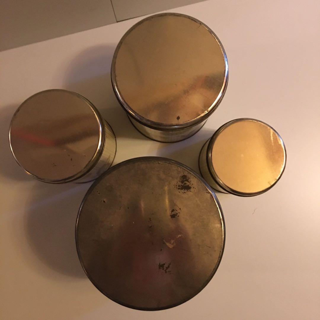Decora社キャニスター4セット　USA ブリキ缶　ヴィンテージ　アンティーク