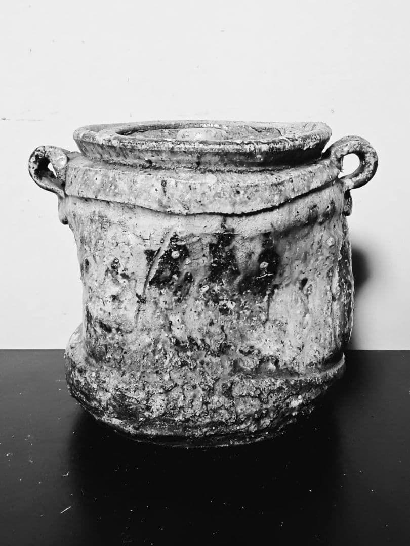 古伊賀水指　江戸時代　茶道具　古窯　古美術