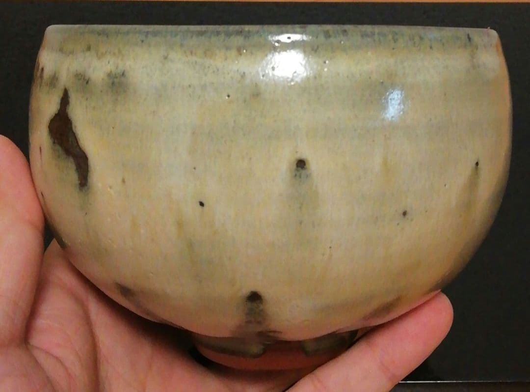 伊藤赤水作　佐渡　無名異焼　茶碗　共箱　茶道具