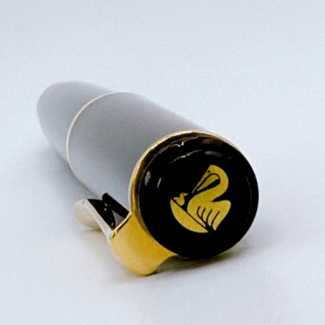 Pelikan ペリカン スーベレーン 万年筆 F 細字 緑縞 ピストン 美品