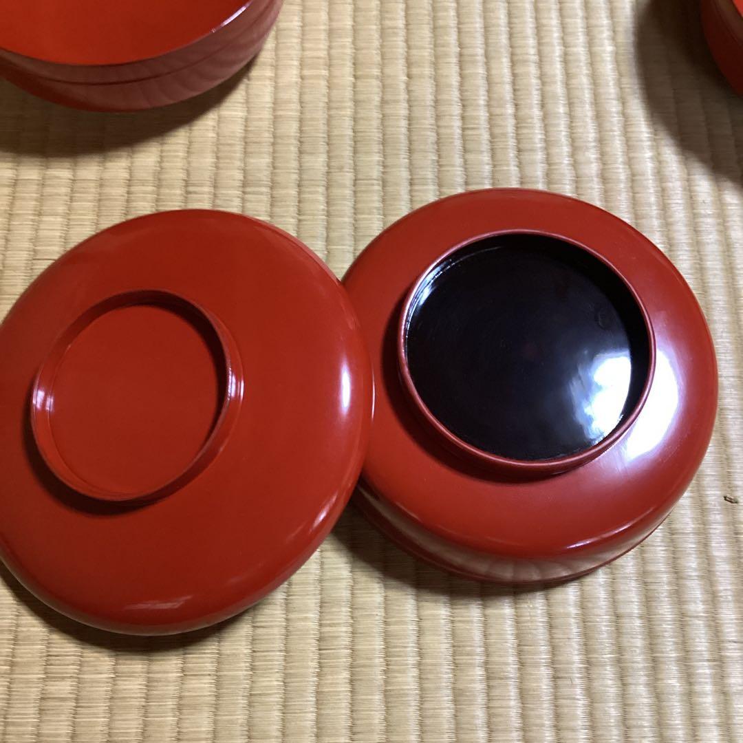 k2f28 漆器　手塗　大平　年代物　10客セット　木箱入り