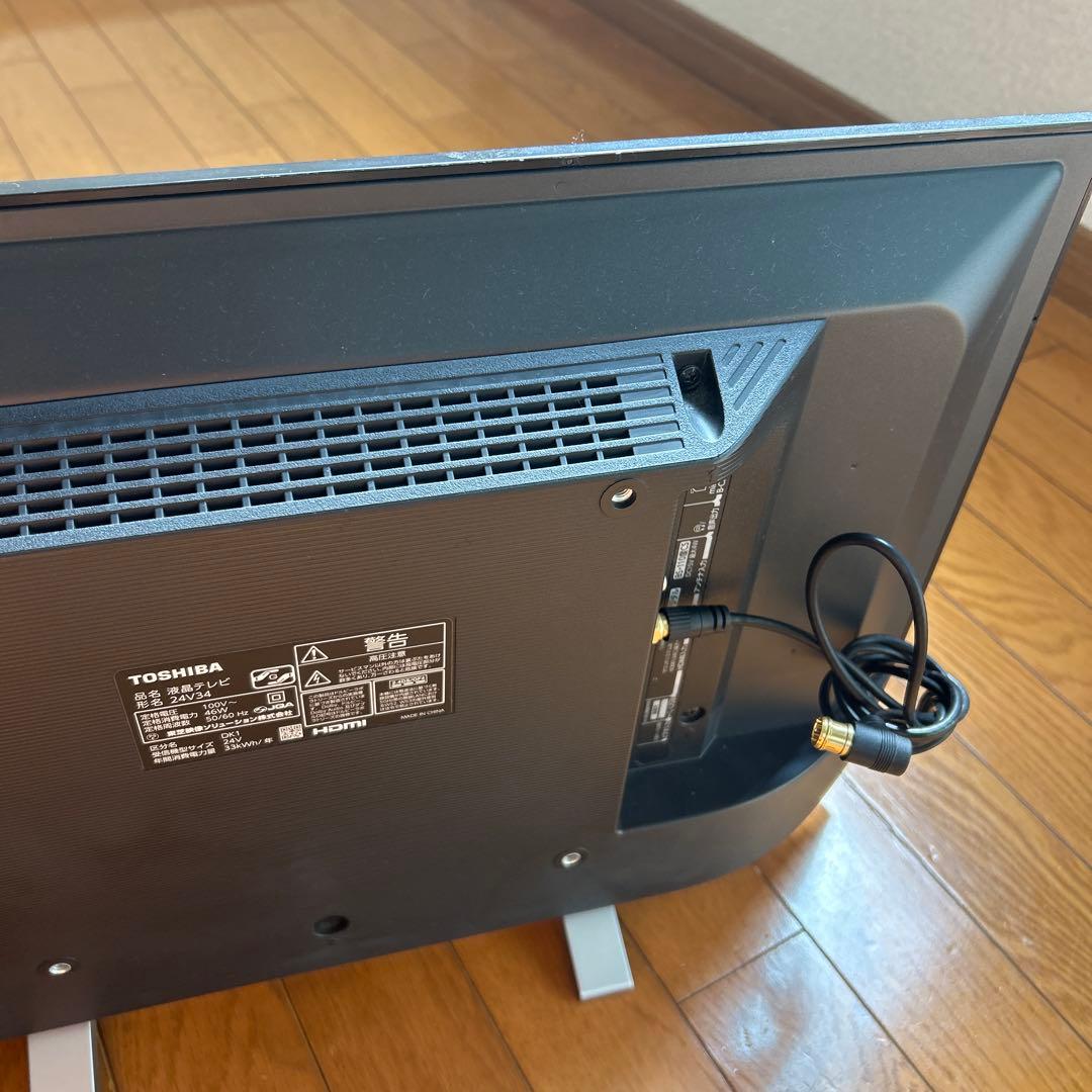 東芝 24V型 液晶テレビ 24V34 REGZA スマートテレビ 動画アプリ○