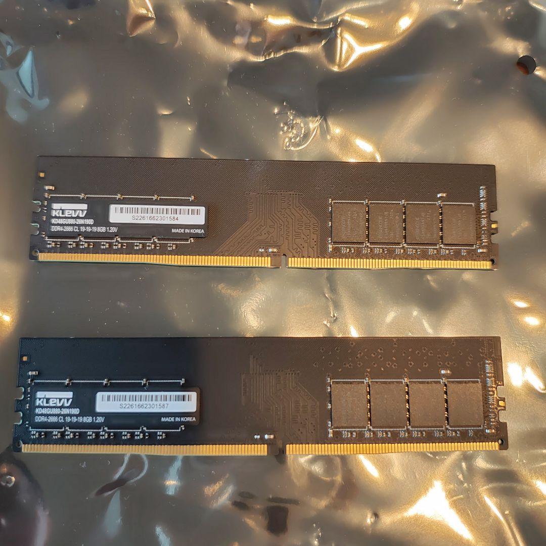 ASROCK H610M-HDV/M.2 マザーボード 8GB×2 メモリ付き