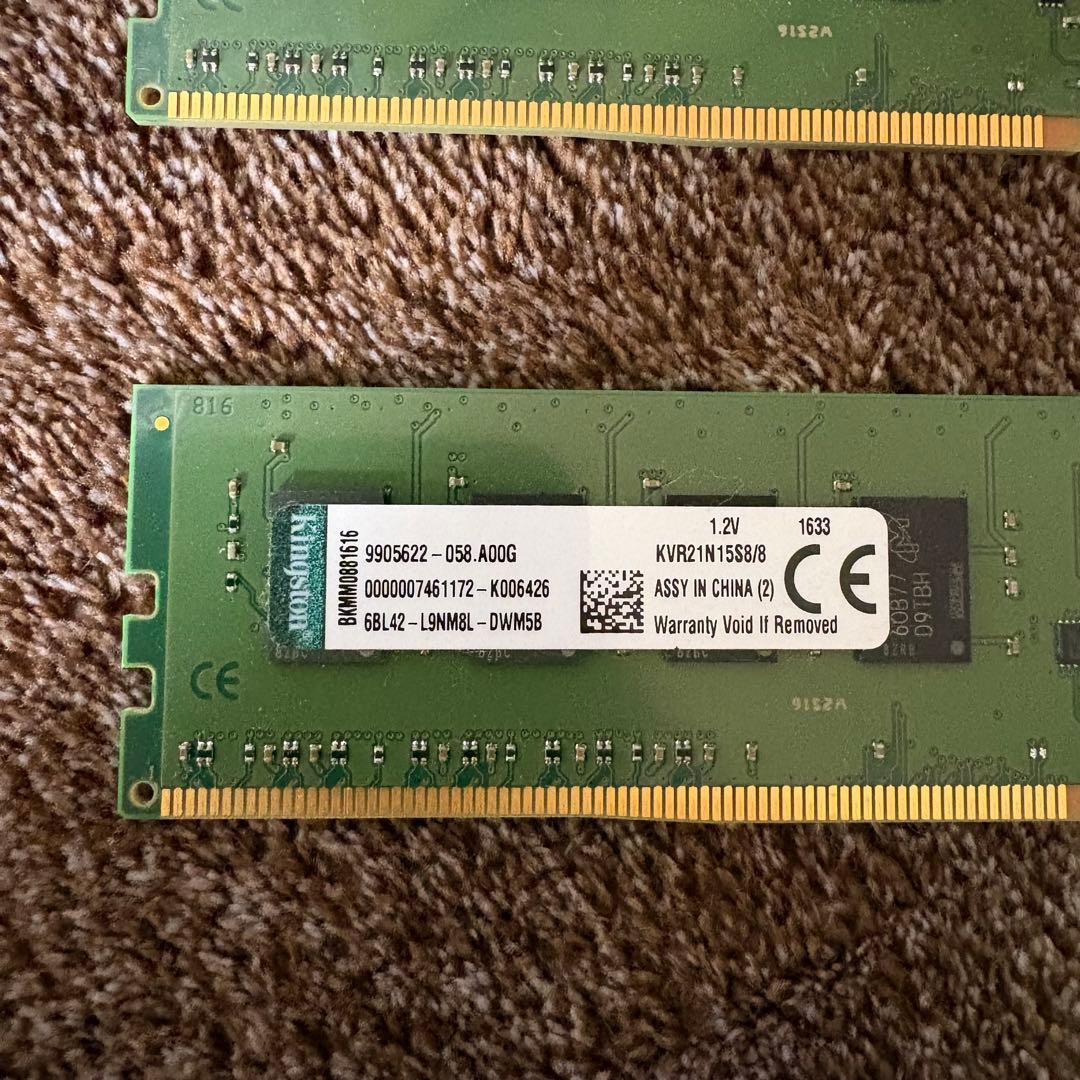 Kingston 8GB×2 DDR4 RAM メモリー 2枚