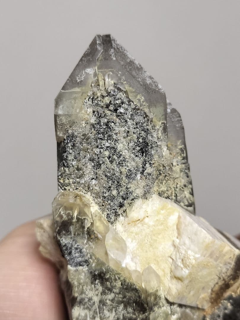 【国産鉱物】スモーキークォーツクラスター　秋穂二島産　山口県