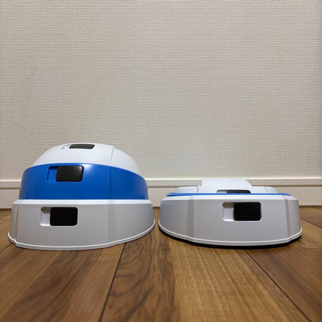 防災ヘルメット折り畳み式ホワイトとブルー の2個セット