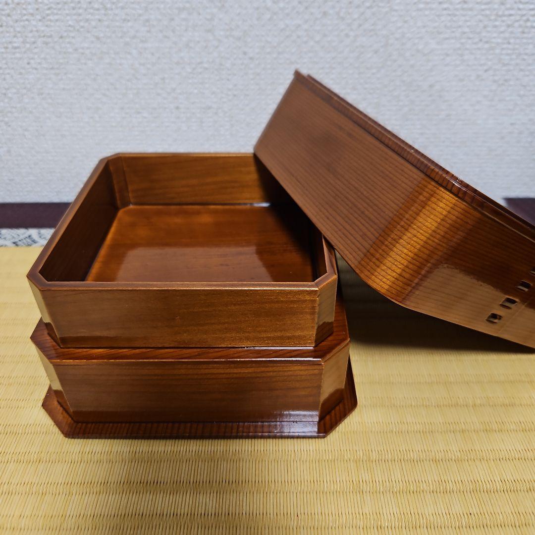 曲げわっぱ　新品未使用品　二段弁当箱　※訳あり※　秋田杉　大館工芸　趣味の秋田杉