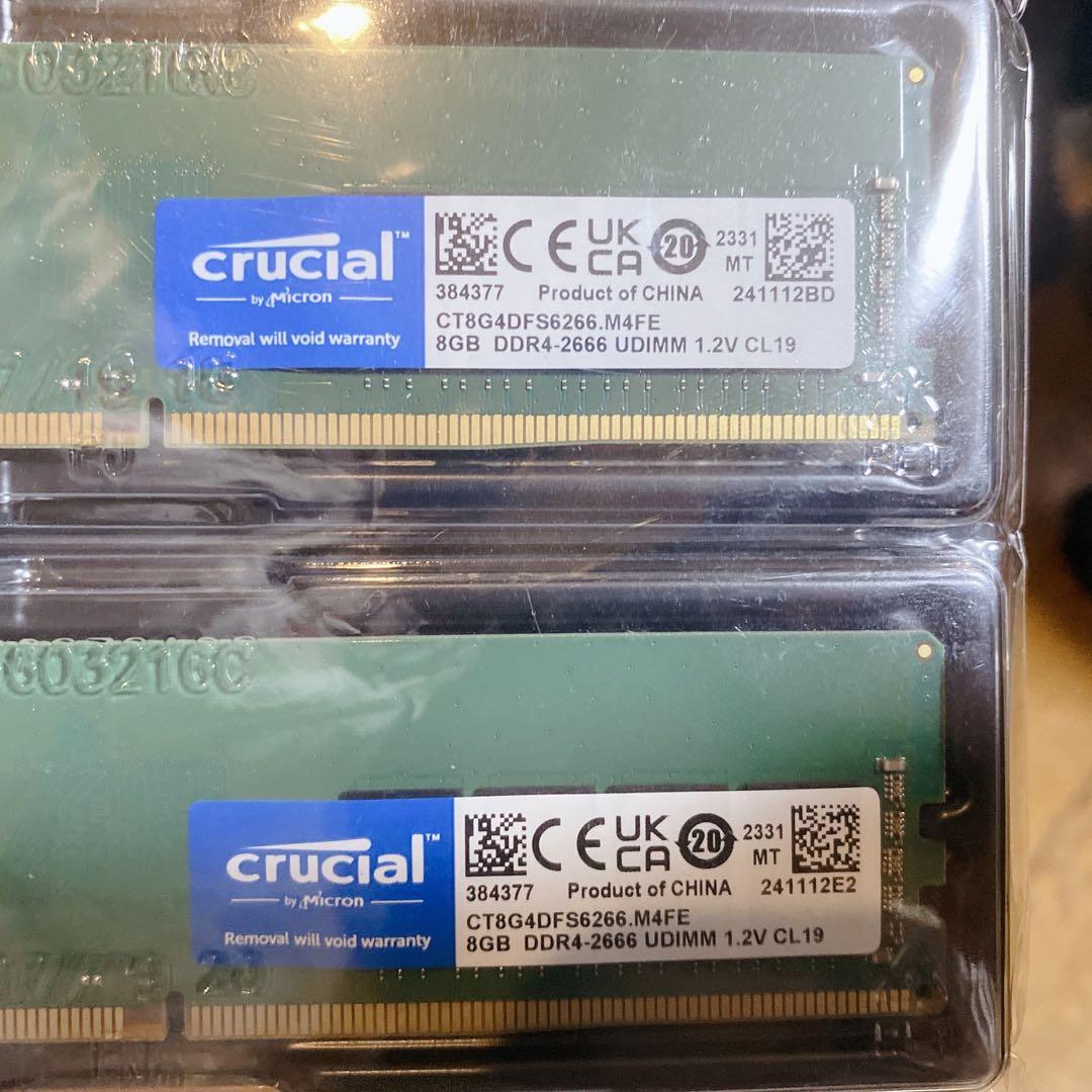 crucial メモリ DDR4-2666 UDIMM 8GB×2 ram