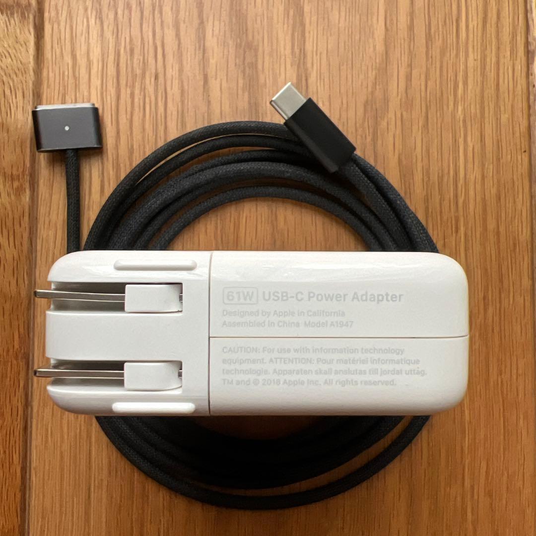 Apple純正 61w 充電器 MagSafe 3ケーブル2mミッドナイト