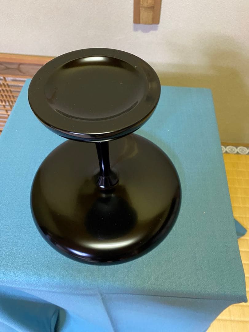【本日限定】茶道具/干菓子器 貴人高杯 『渦蒔絵菓子器』真塗 茶道